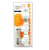 Комплект терморегулирующий угловой TIM PPR 25x3/4 (термоклапан, запорный клапан, термоголовка)