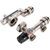 Смесительный узел Rommer с термостатическим клапаном 20-55°C, без насоса