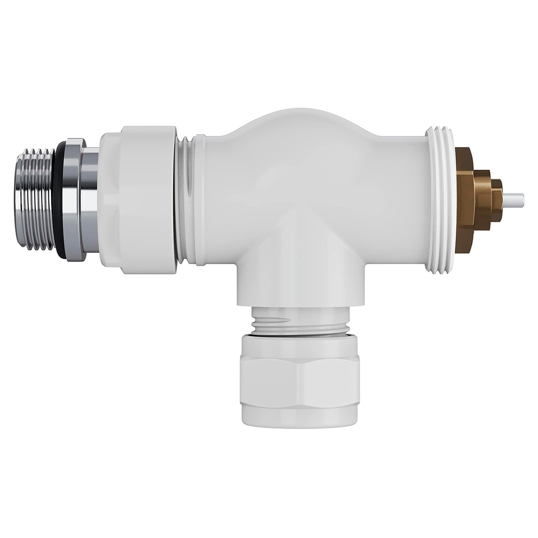 Набор термостатический осевой Royal Thermo Design Pro 15мм М30х1,5 (белый)