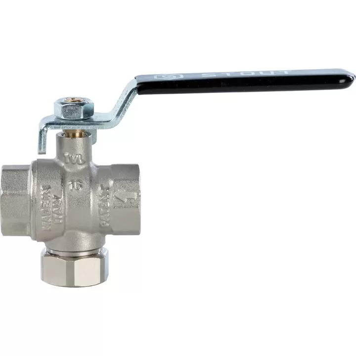 Шаровой кран Stout с фильтром ВР-ВР 1/2, ручка рычаг