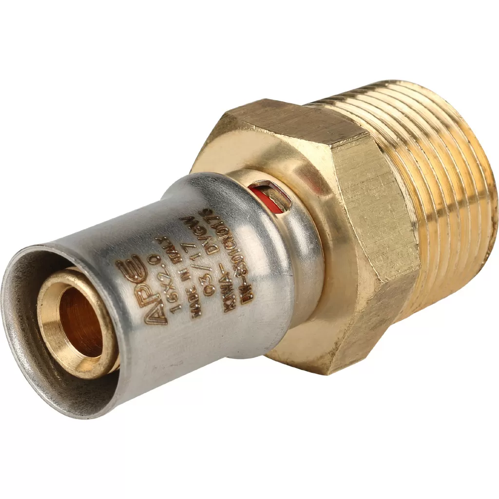 Переходник с наружной резьбой прессовой Stout 3/4 x 16 Переходник с наружной резьбой прессовой Stout 3/4 x 16