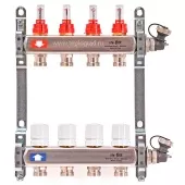 Коллектор Uni-fitt на 8 выходов из нержавеющей стали с расходомерами Коллектор Uni-fitt на 8 выходов из нержавеющей стали с расходомерами