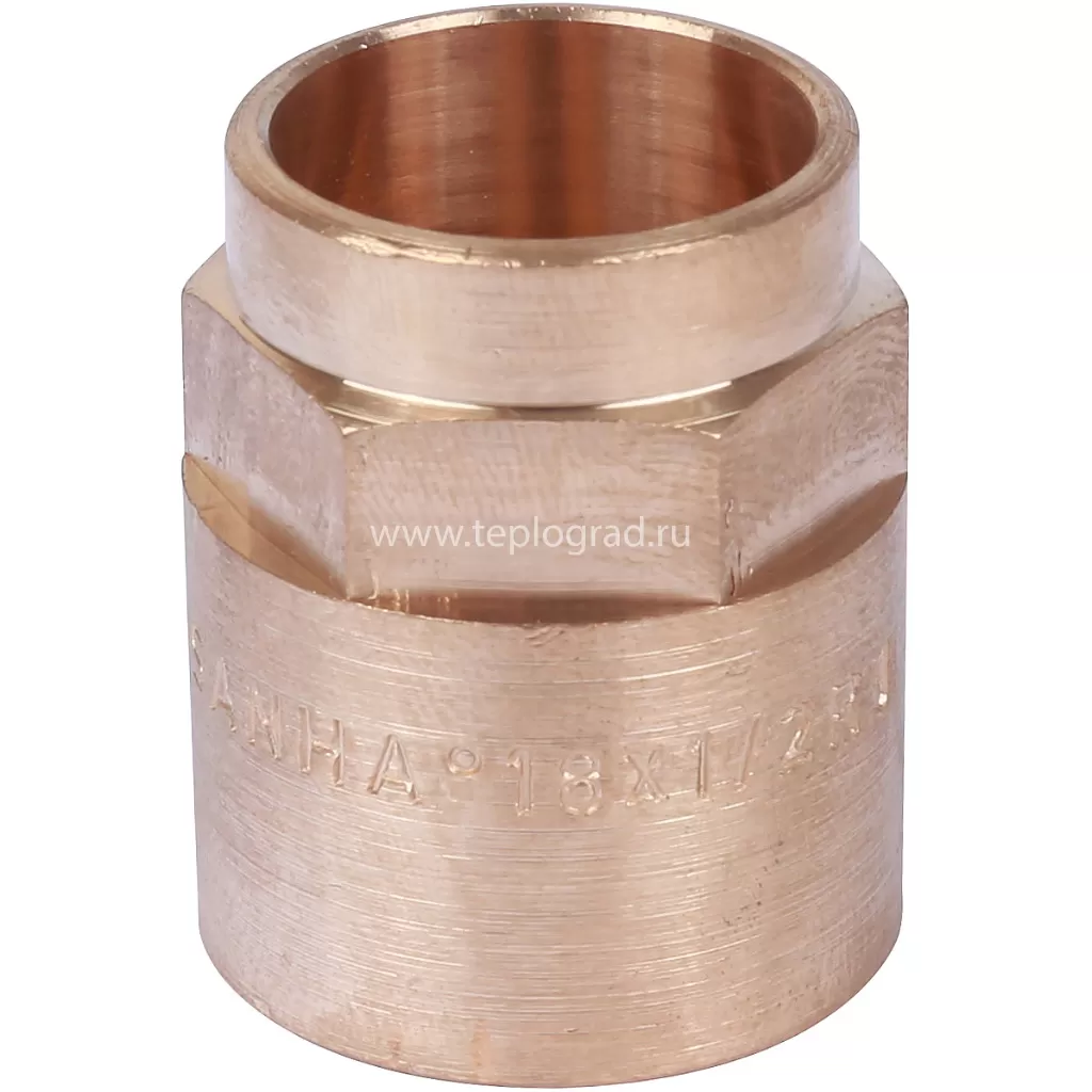 Переход 18x1/2 ВП-ВР Sanha 4270g, бронза 142701812