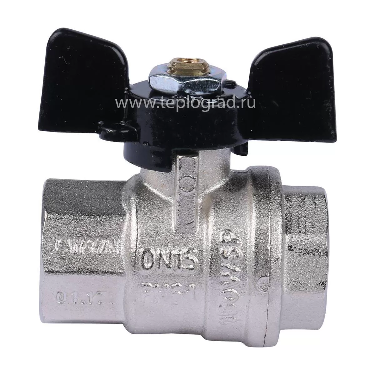 Шаровой кран Bugatti OREGON ВР-ВР 1/2, ручка бабочка