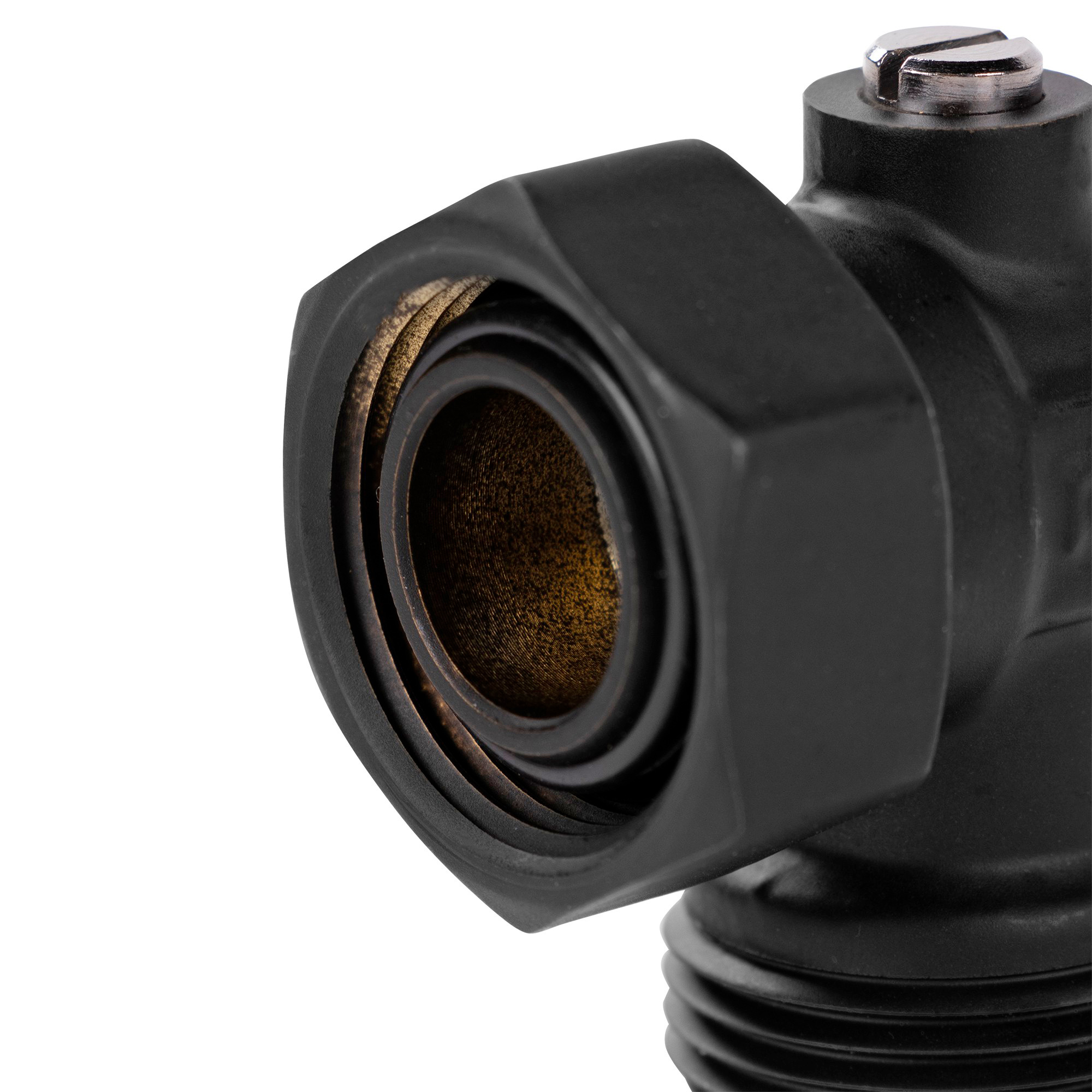 Набор нижнего подключения Royal Thermo прямой черный 3/4 раздельный