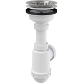 Сифон для раковины AlcaPlast A446-DN50/40 с нержавеющей рeшeткой