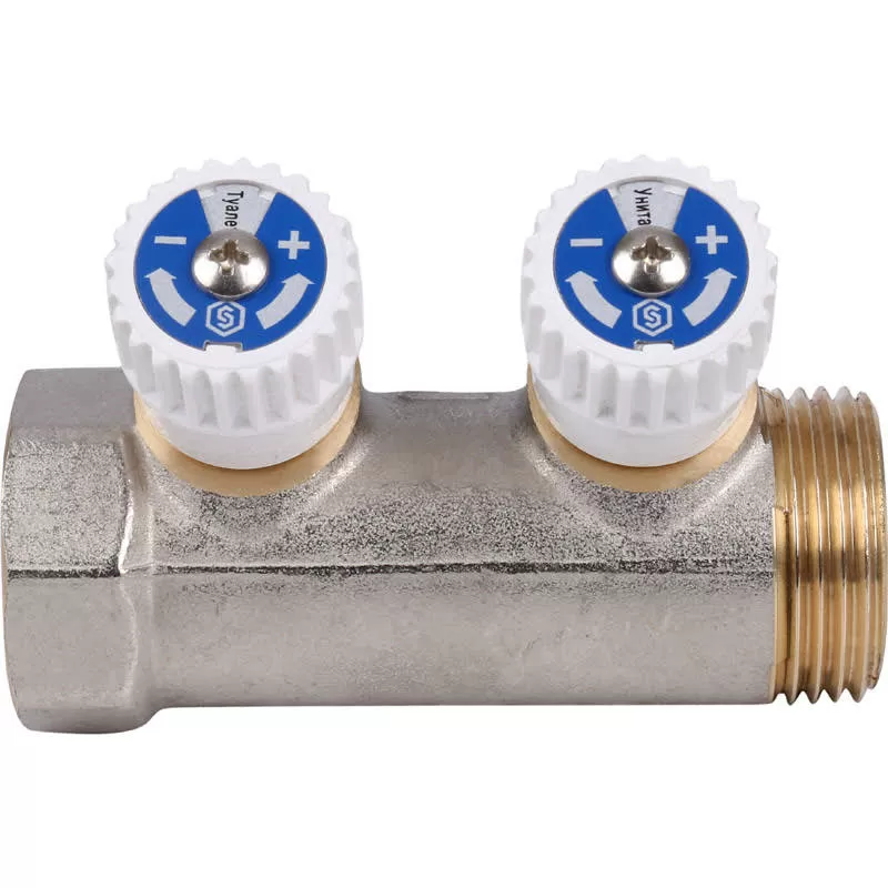 Коллектор Stout с регулировочными клапанами 1, 2 отвода 1/2 Коллектор Stout с регулировочными клапанами 1, 2 отвода 1/2