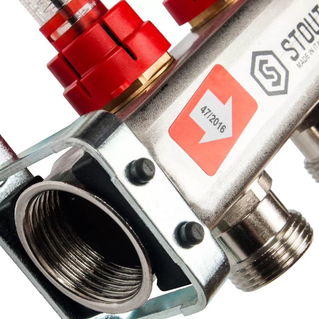 Коллектор Stout на 2 выхода из нержавеющей стали с расходомерами - SMS 0917 000002 Коллектор Stout на 2 выхода из нержавеющей стали с расходомерами - SMS 0917 000002