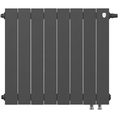 Биметаллический радиатор Royal Thermo PianoForte 500 Noir Sable VDR80 8 секций с нижним подключением