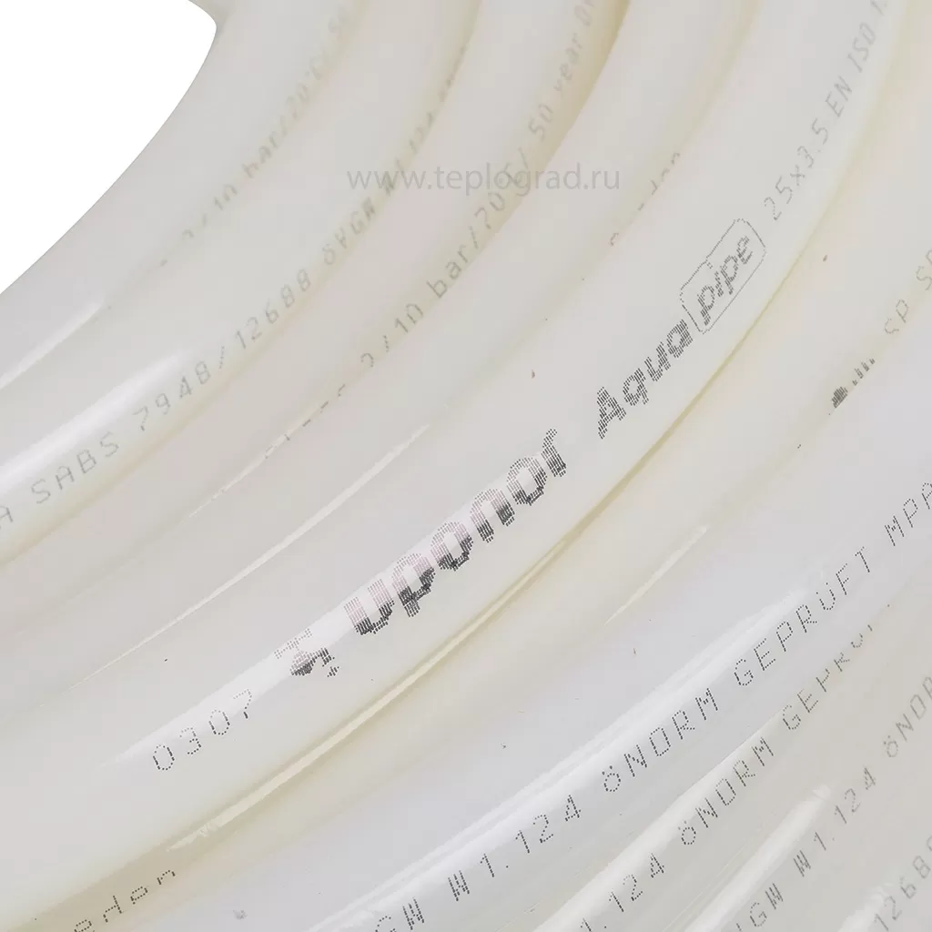 Труба белая Uponor Aqua Pipe 25x3,5 PN10 бухта 50 м Труба белая Uponor Aqua Pipe 25x3,5 PN10 бухта 50 м