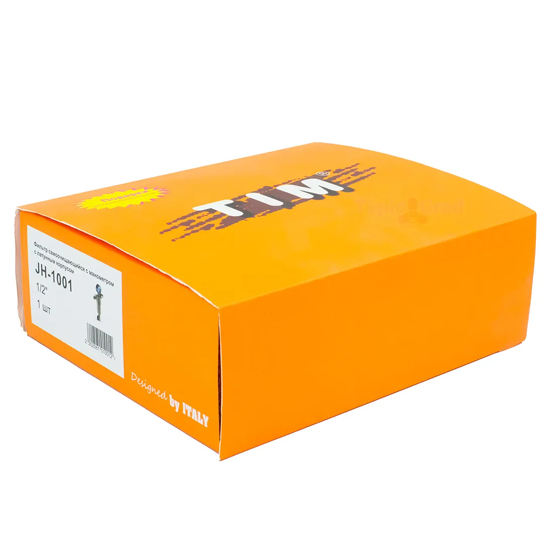 Самопромывной фильтр TIM 1/2 с манометром и корпусом из латуни