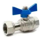 Шаровой кран TIM с накидной гайкой 1/2 ручка бабочка