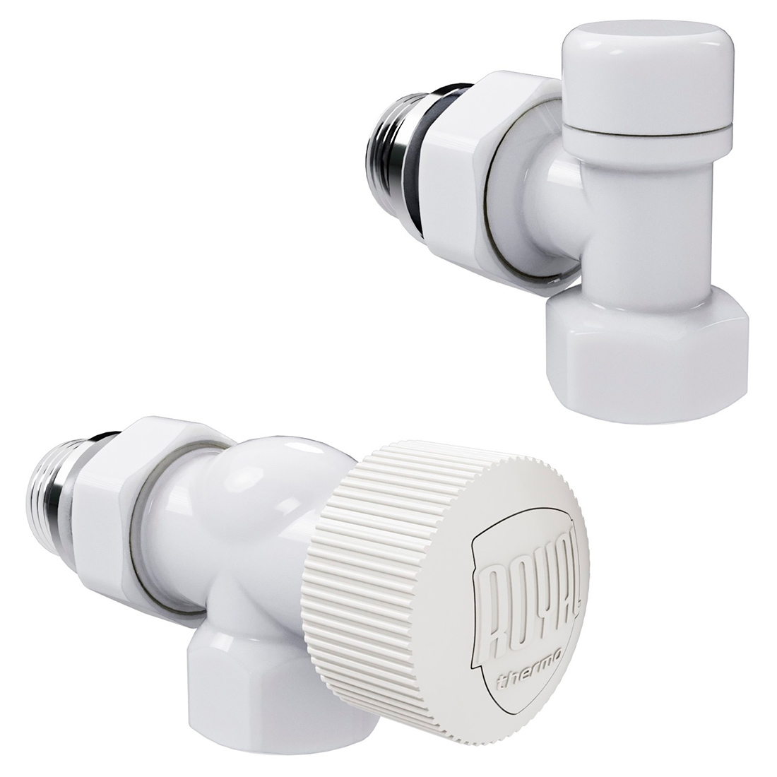 Набор термостатический осевой Royal Thermo Design 1/2" М30х1,5 (белый)