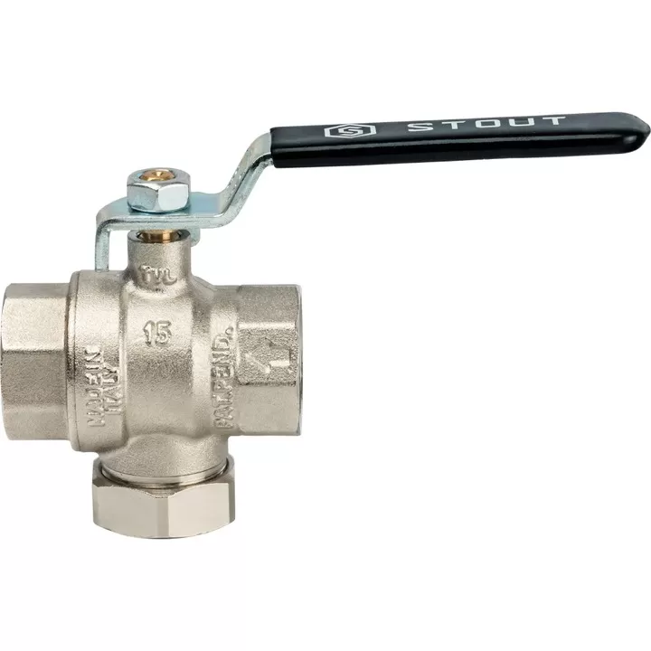Шаровой кран Stout с фильтром ВР-ВР 3/4, ручка рычаг