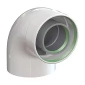 Колено коаксиальный УТДК 60/100 90° Колено коаксиальный УТДК 60/100 90°