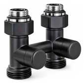 Узел нижнего подключения Royal Thermo Design прямой 1/2x3/4, черный