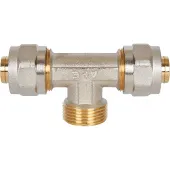 Тройник с наружной резьбой винтовой Stout 3/4x20