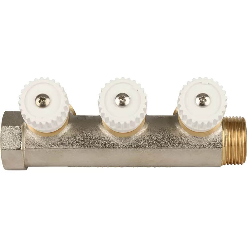 Коллектор Stout с регулировочными клапанами 3/4, 3 отвода 3/4 Коллектор Stout с регулировочными клапанами 3/4, 3 отвода 3/4