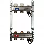 Коллектор Stout на 2 выхода без расходомеров, с клапаном вып. воздуха и сливом - SMS-0932-000002