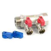 Коллектор Valfex с шаровыми кранами 1x1/2 на 2 выхода