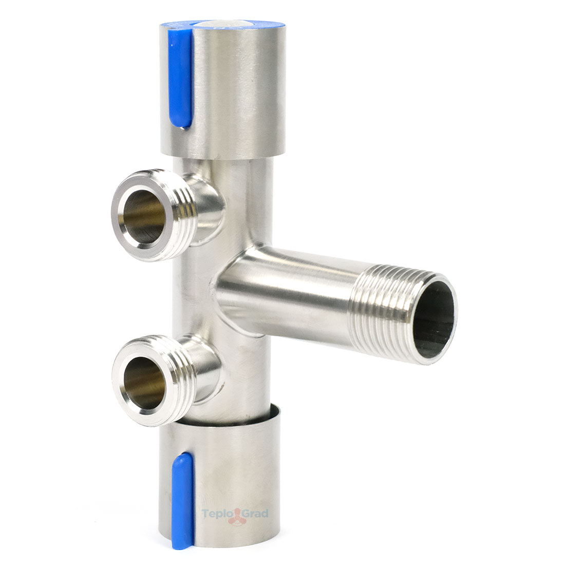 Кран угловой TIM 2 выхода 1/2 для сантехнический приборов