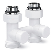 Узел нижнего подключения Royal Thermo Design прямой 1/2x3/4, белый