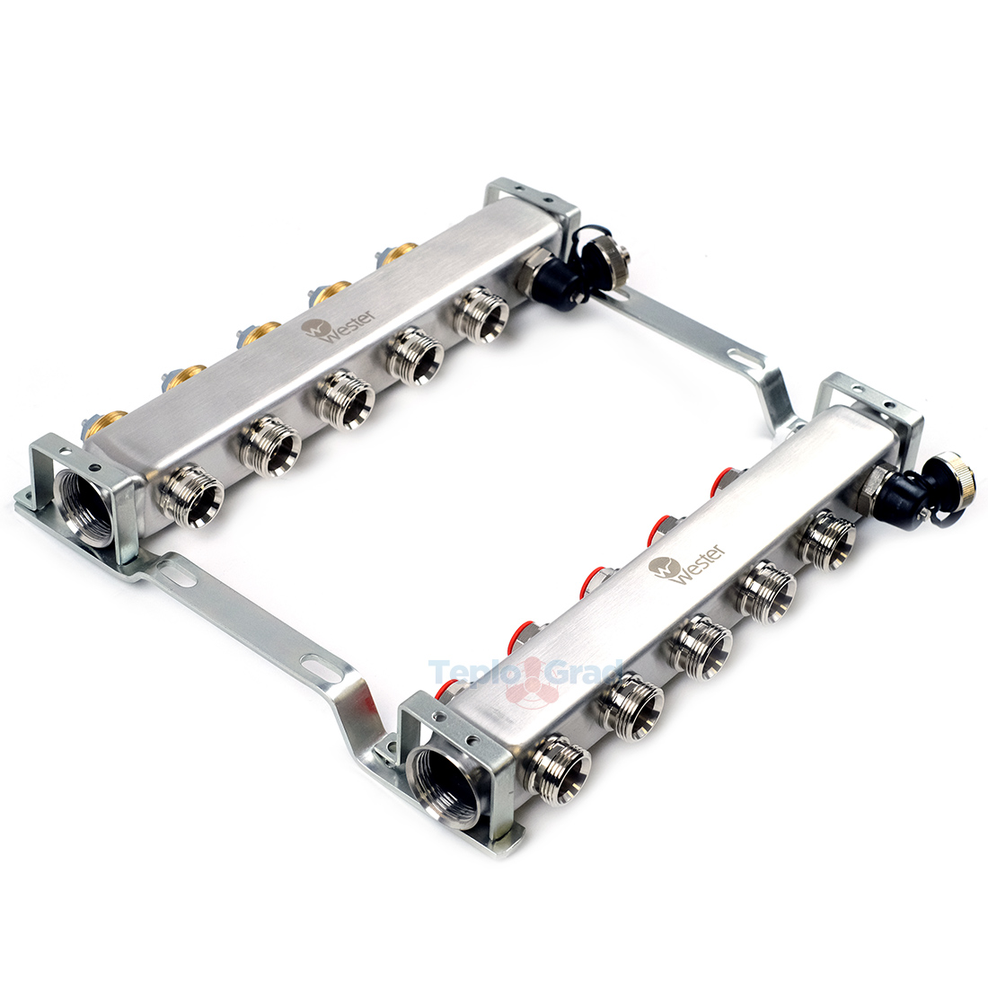 Коллектор из нержавеющей стали Wester MUVS без расходомеров на 5 выходов