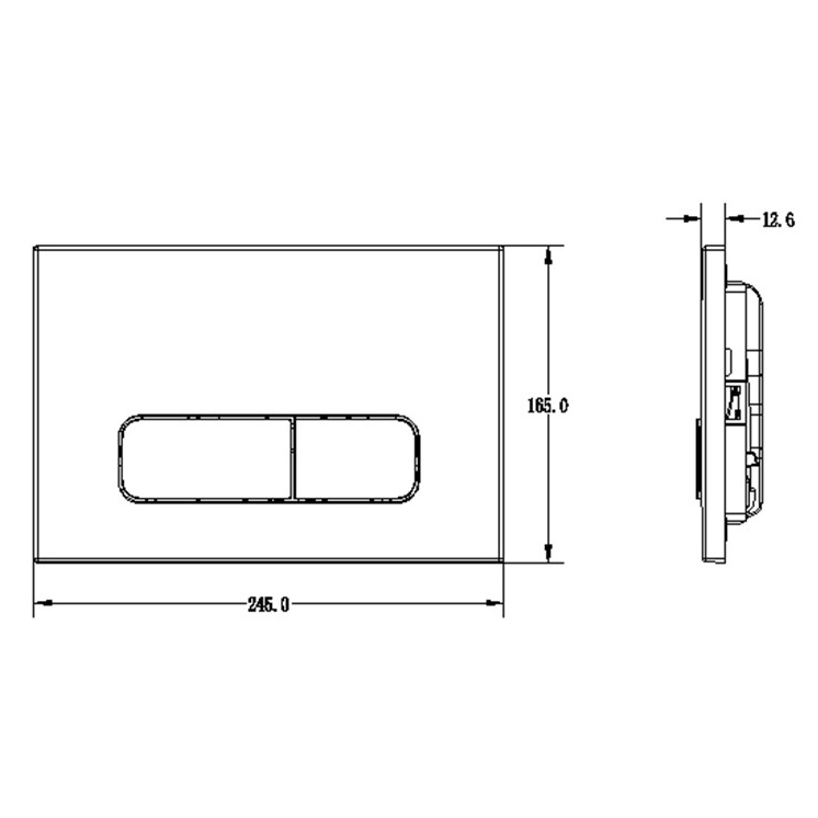 Панель смыва РЕХАУ Nova Ellipse 001 с овальными клавишами, хром, глянцевый