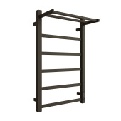 Электрический полотенцесушитель Stout JAZZ quadro 500x800 черный матовый с полкой