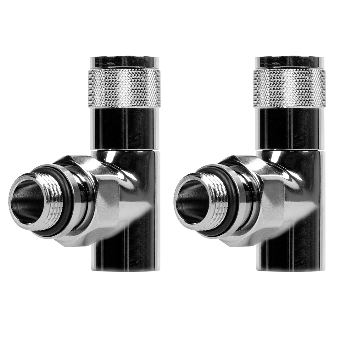 Набор дизайн-вентилей Royal Thermo PIANO 1/2 угловой (хром)