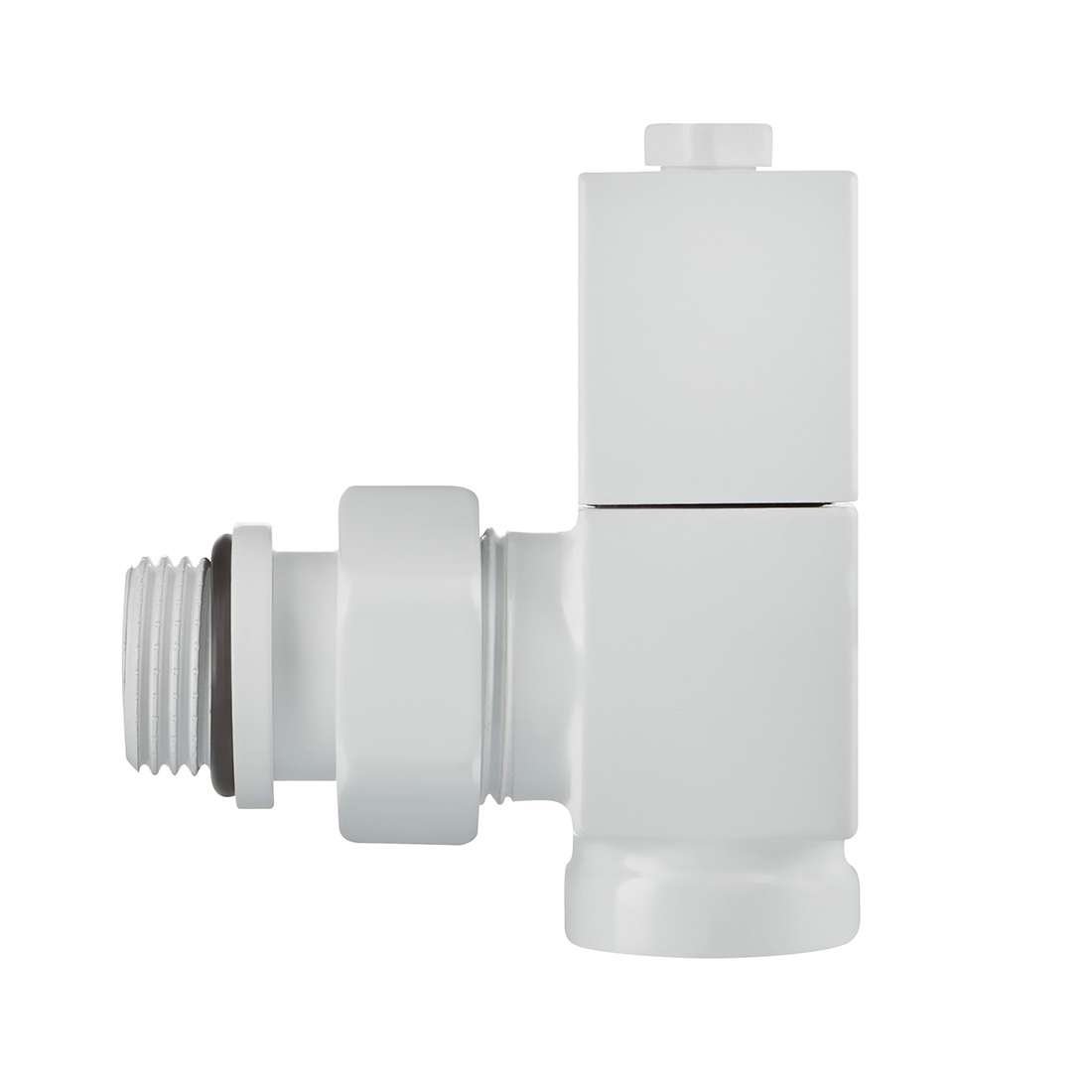 Набор дизайн-вентилей Royal Thermo CUBE 1/2 угловой (белый)