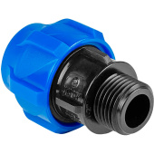 Муфта Valfex с наружной резьбой 32х1/2 для ПНД труб компрессионная Муфта Valfex с наружной резьбой 32х1/2 для ПНД труб компрессионная