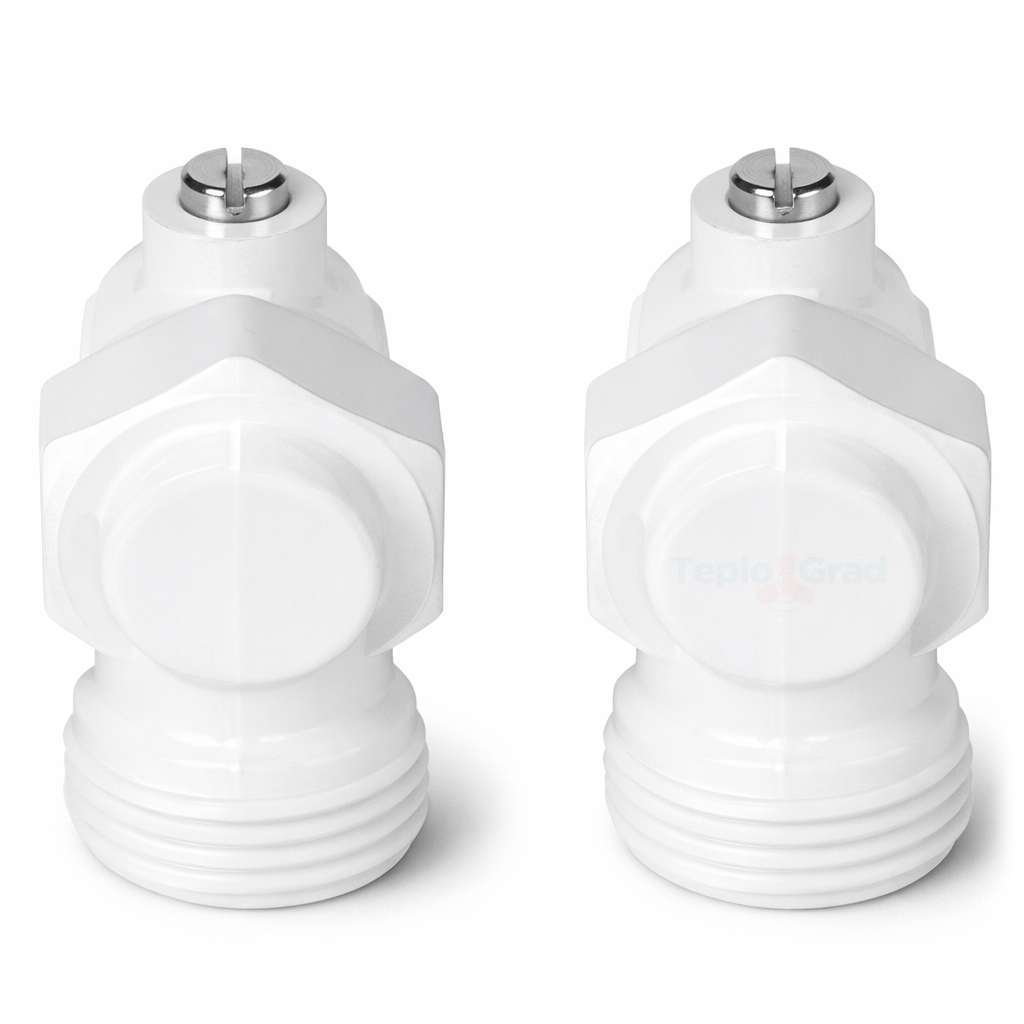 Набор нижнего подключения Royal Thermo угловой белый 3/4 раздельный