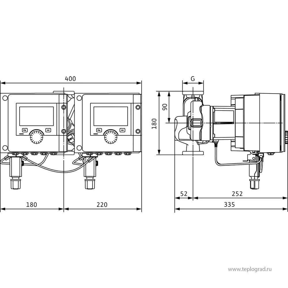 Сдвоенный циркуляционный насос Wilo Stratos MAXO-D 30/0,5-6 PN10 Сдвоенный циркуляционный насос Wilo Stratos MAXO-D 30/0,5-6 PN10