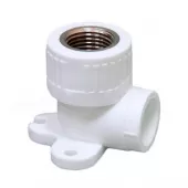 Угол 90 комбинированный ВР с настенным креплением Fusitek 20х1/2 PP-R