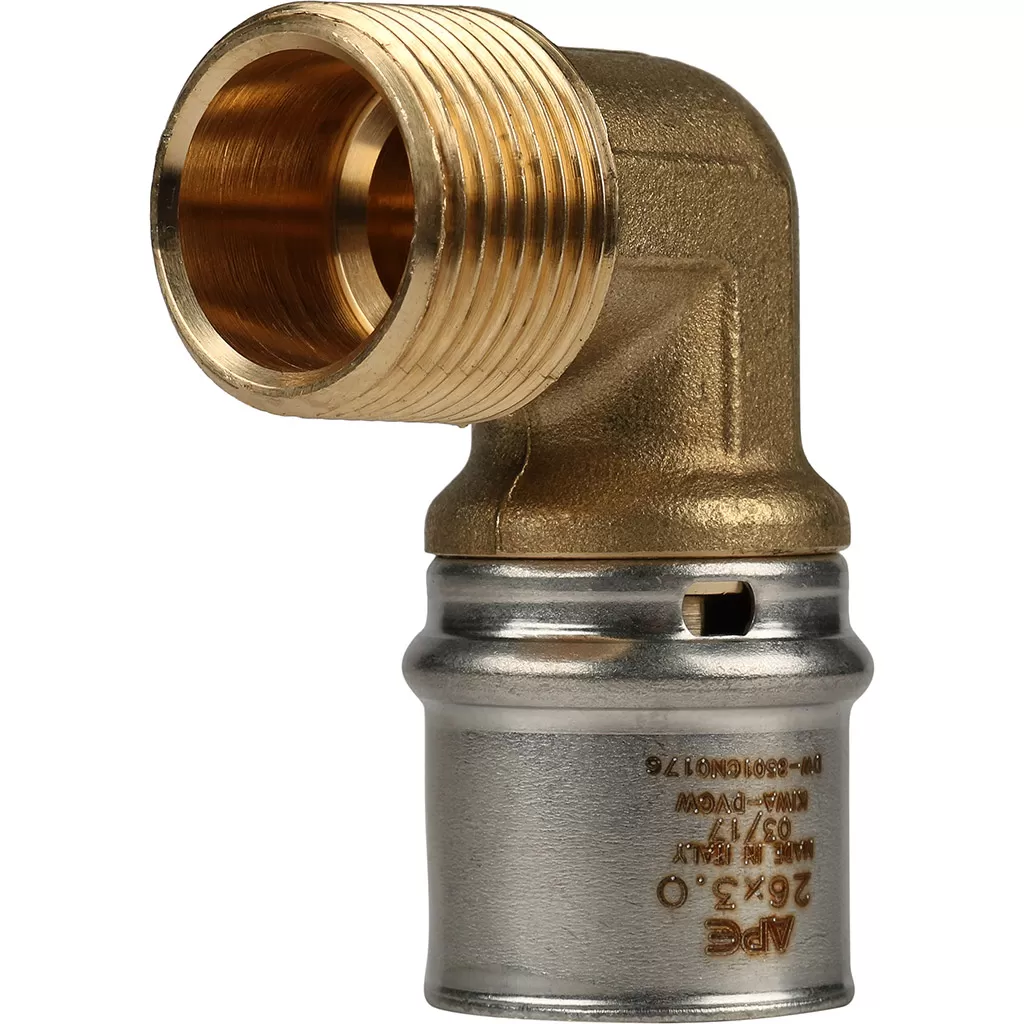 Угольник с наружной резьбой прессовой Stout 3/4 x 26