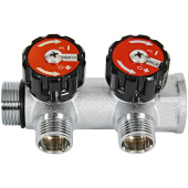Коллектор регулирующий Rommer 3/4x1/2 на 2 выхода