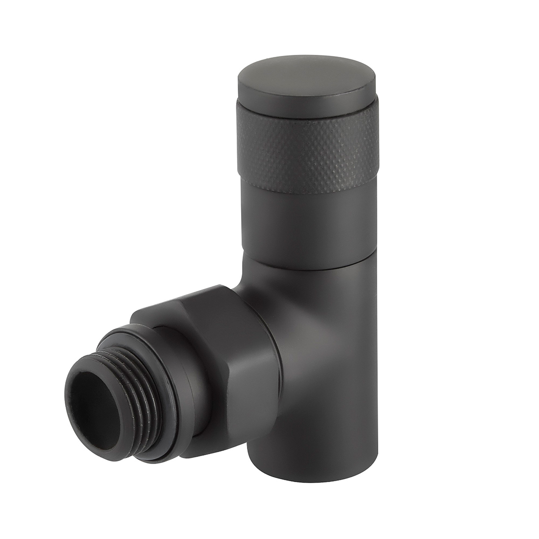 Набор дизайн-вентилей Royal Thermo PIANO 1/2 угловой (черный)