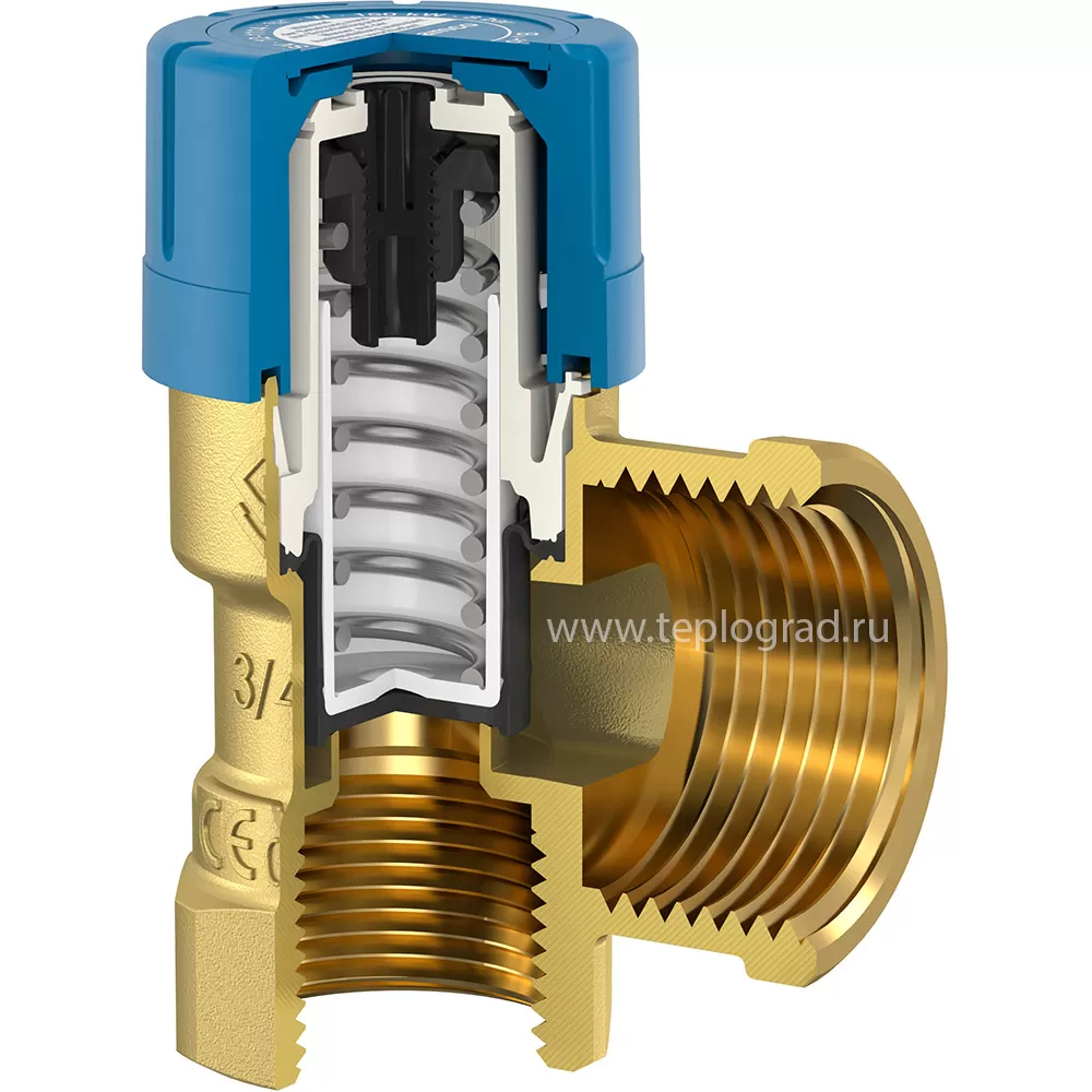 Клапан предохранительный Flamco Prescor B 1/2x1/2 - 10 бар для систем водоснабжения