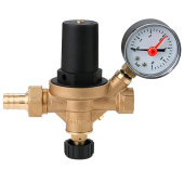 Клапан автоматической подпитки Rommer 1/2 с манометром и пластиковой крышкой