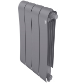 Биметаллический радиатор Royal Thermo Infinity 500 Silver Satin VR80 4 секции с нижним подключением