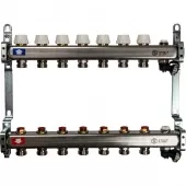 Коллектор Stout на 7 выходов без расходомеров, с клапаном вып. воздуха и сливом - SMS-0932-000007