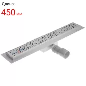 Душевой лоток TIM с горизонтальным выпуском (сухой + гидрозатвор) 450 мм