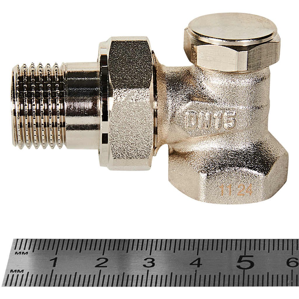 Клапан запорный угловой Rommer 1/2