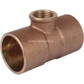 Тройник 35x1/2x35 ВП-ВР-ВП Sanha 4130g, бронза 141303512