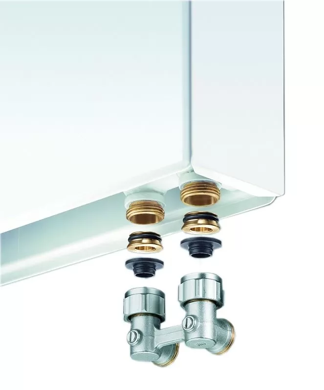 Узел нижнего подключения угловой Oventrop Multiflex F ZB 3/4 НГ x 3/4 НР Узел нижнего подключения угловой Oventrop Multiflex F ZB 3/4 НГ x 3/4 НР