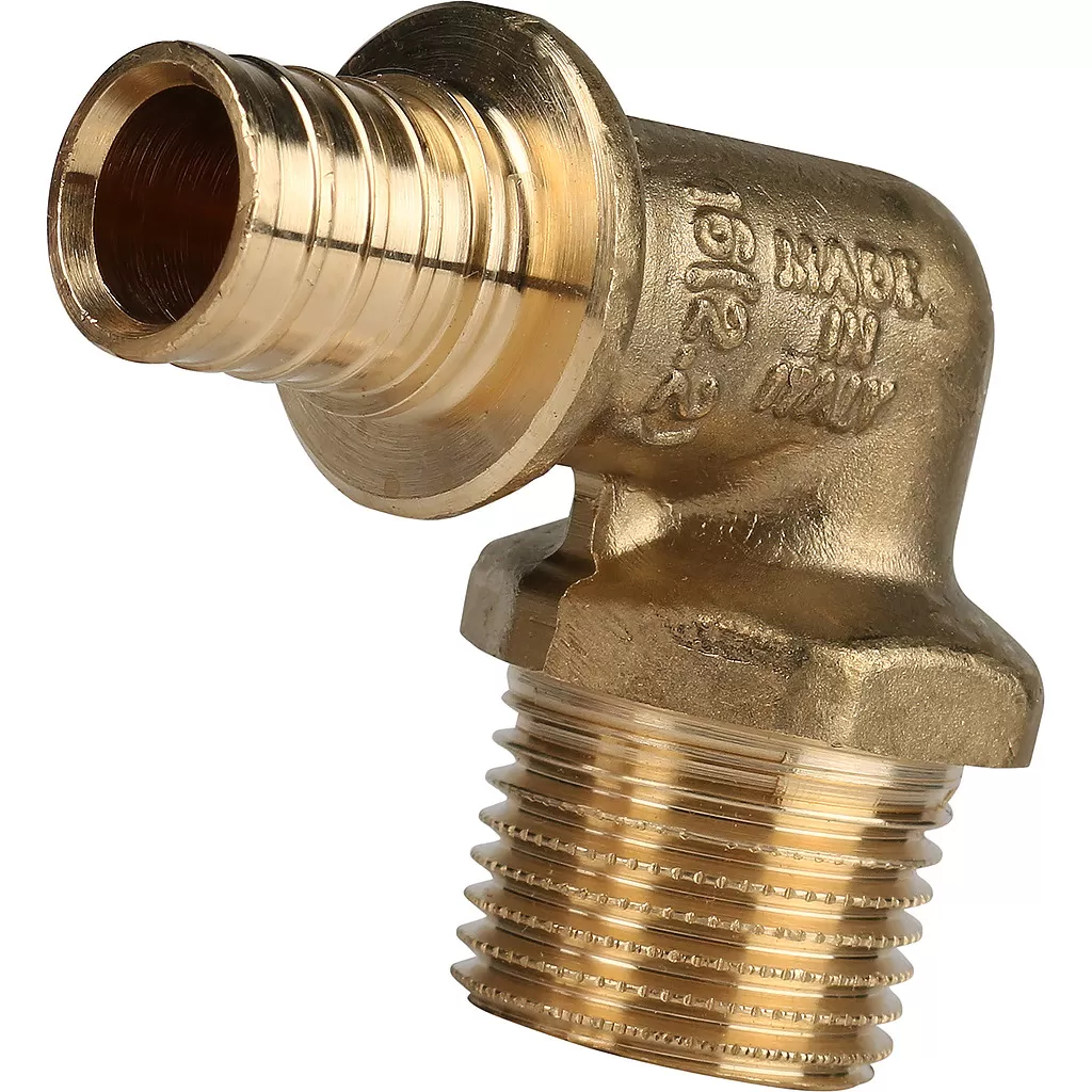 Угольник Stout НР 16x1/2 для труб из сшитого полиэтилена