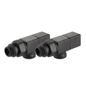 Набор дизайн-вентилей Royal Thermo CUBE 1/2 осевой (черный)