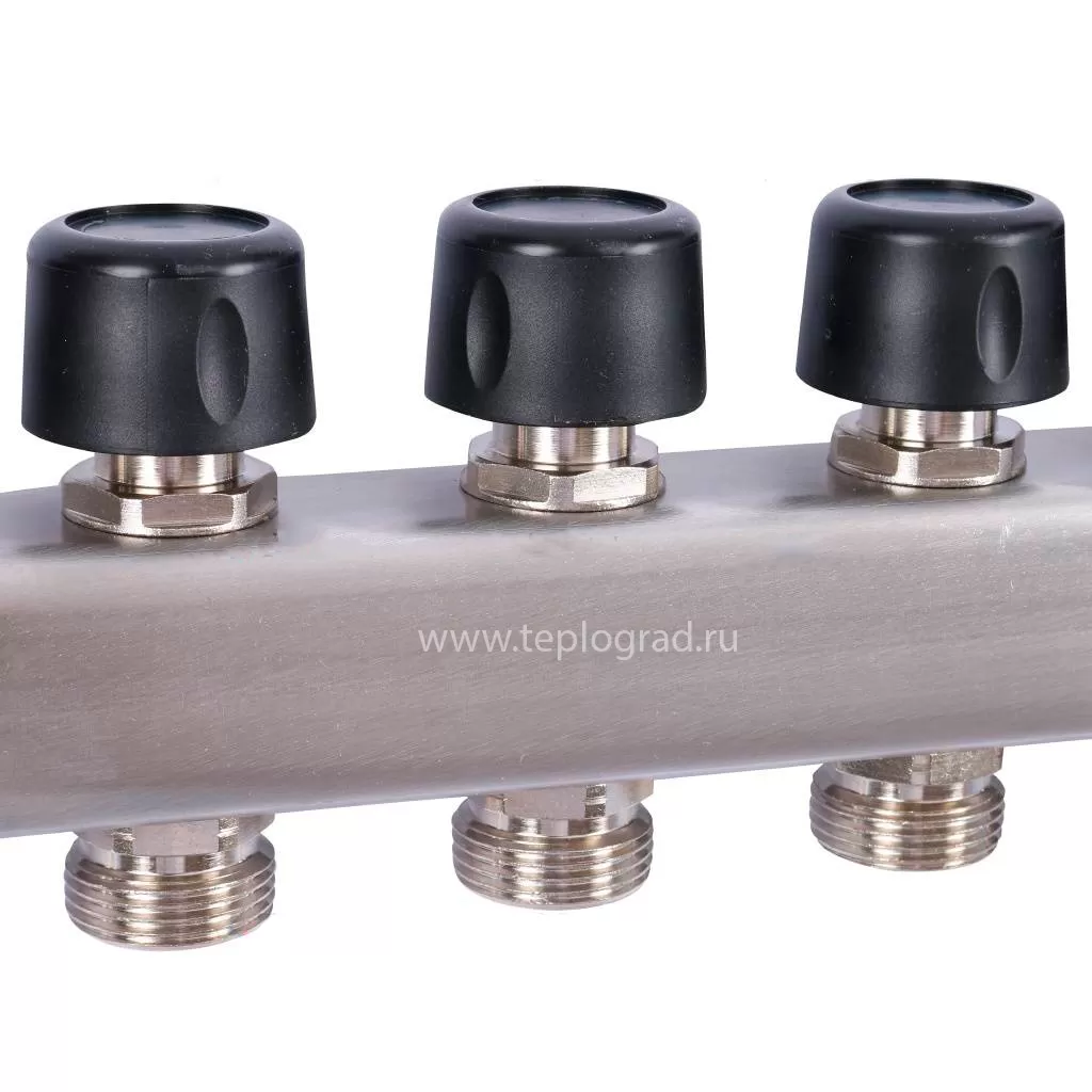 Коллектор Uponor Smart S на 10 выходов с клапанами