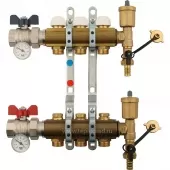 Коллектор в сборе Tiemme на 3 выхода без расходомеров - 3870030